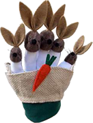 Rabbit family
 Handpuppe Handpuppen Handpuppet Hand puppet Marionette