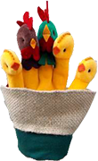 Hühnerfamilie
 Handpuppe Handpuppen Handpuppet Hand puppet Marionette
