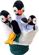 Pinguinfamilie
 Handpuppe Handpuppen Handpuppet Marionette