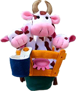 Cow family
 Handpuppe Handpuppen Handpuppet Hand puppet Marionette