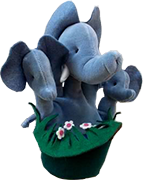 Elephant family
 Handpuppe Handpuppen Handpuppet Hand puppet Marionette