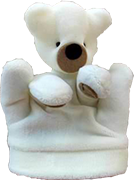 Polar bear for child hand
 Handpuppe Handpuppen Handpuppet Hand puppet Marionette