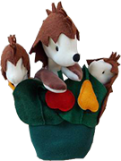 Igelfamilie
 Handpuppe Handpuppen Handpuppet Hand puppet Marionette